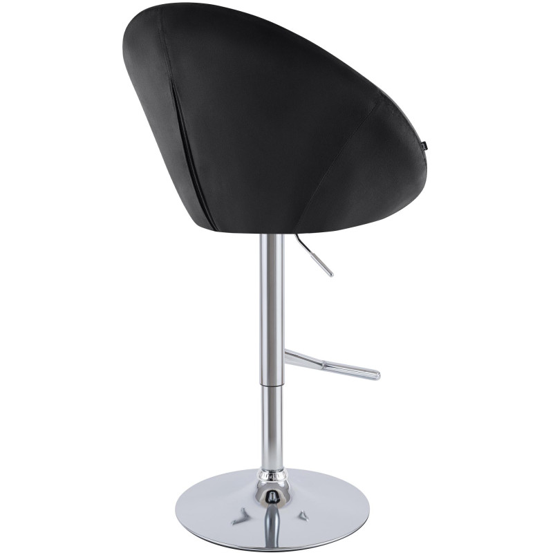Tabouret de bar velours noir réglable...