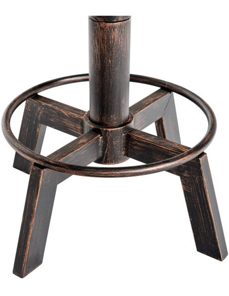 Tabouret industriel réglable polyuréthane marron bronze Terni