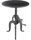 Table d’appoint industrielle métal argent antique 50 cm Schio