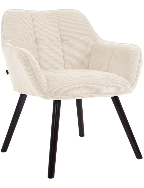 Chaise de salle à manger velours côtelé crème Loviisa