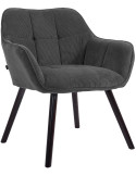 Chaise de salle à manger velours côtelé gris anthracite Loviisa