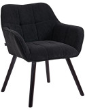 Chaise de salle à manger velours côtelé noir Loviisa