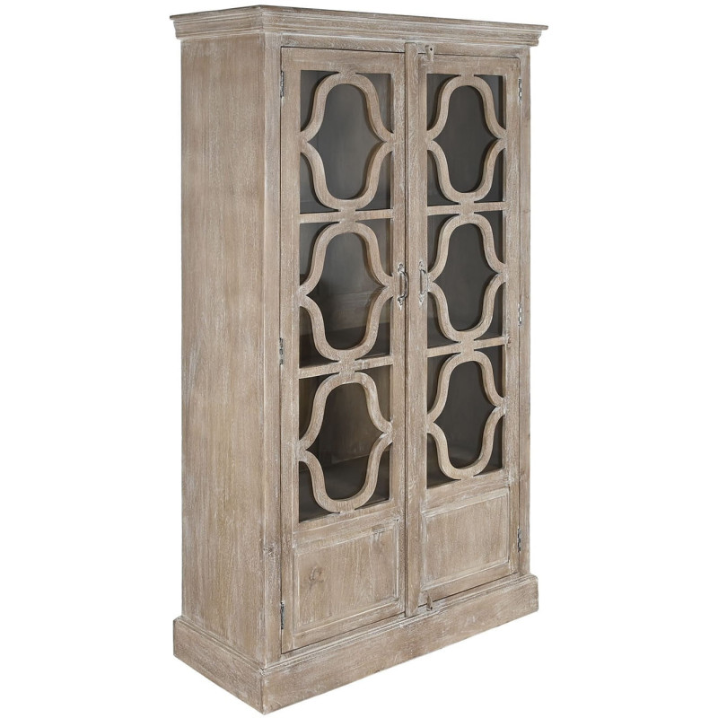 Vitrine 2 portes manguier blanc...