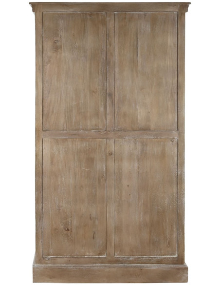 Vitrine 2 portes manguier blanc décapé verre Dundlod