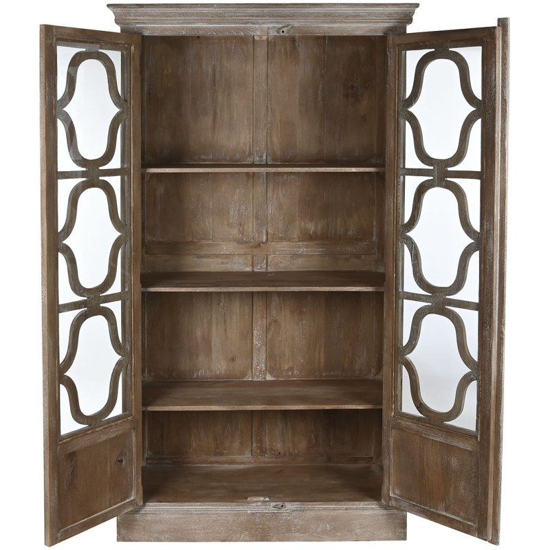 Vitrine 2 portes manguier blanc...