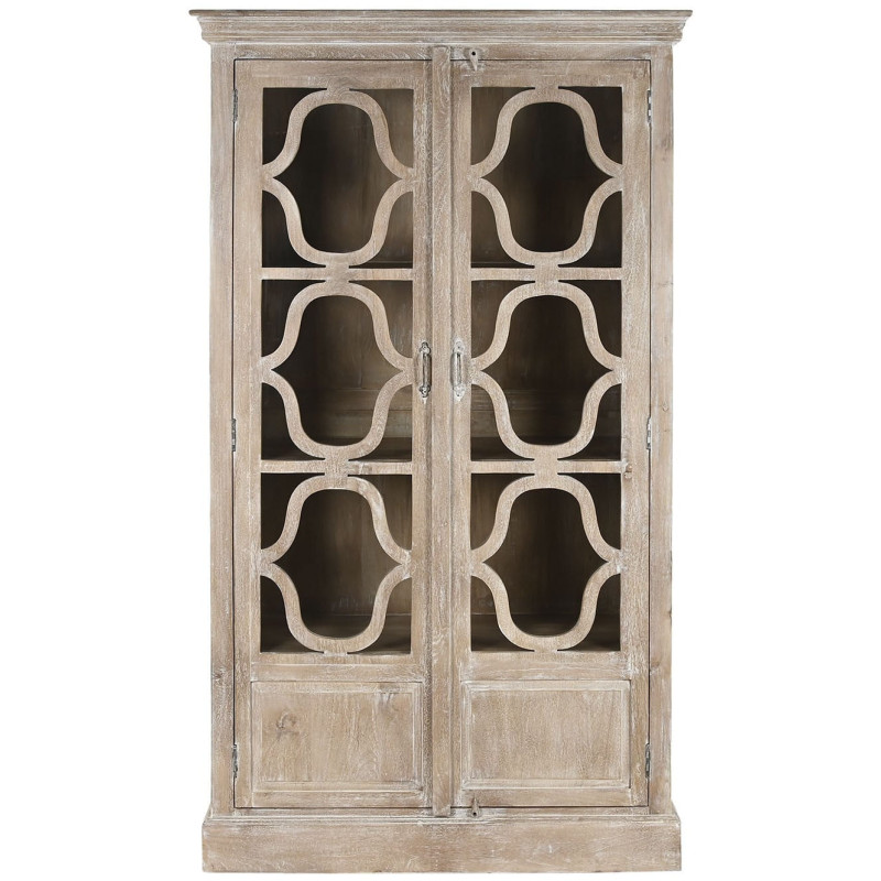 Vitrine 2 portes manguier blanc...