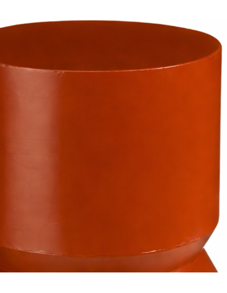 Table d’appoint ronde en fer rouge 46 cm Muiden