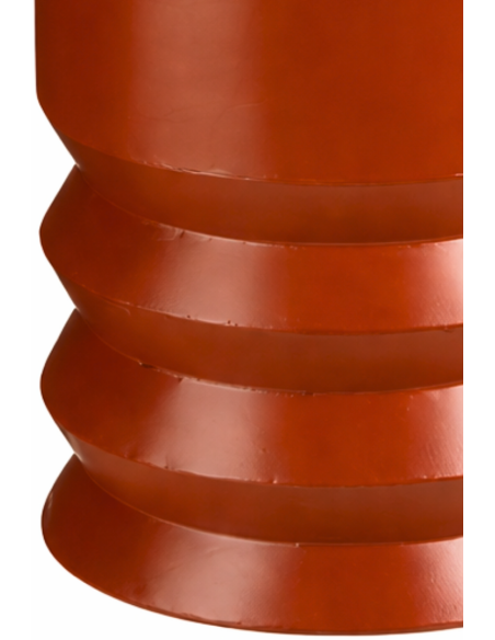 Table d’appoint ronde en fer rouge 46 cm Muiden