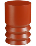 Table d’appoint ronde en fer rouge 46 cm Muiden