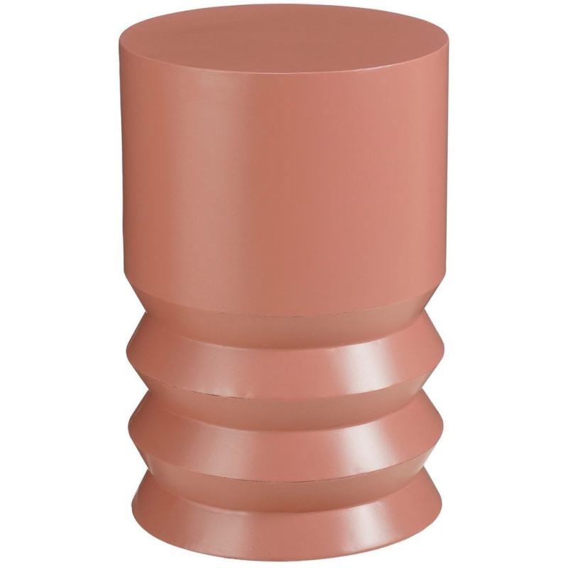 Table d’appoint ronde en fer orange...