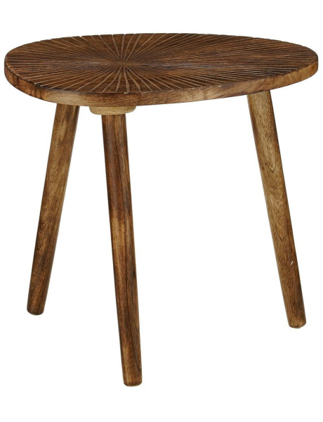 Table d’appoint ovale manguier marron foncé Shekhawati