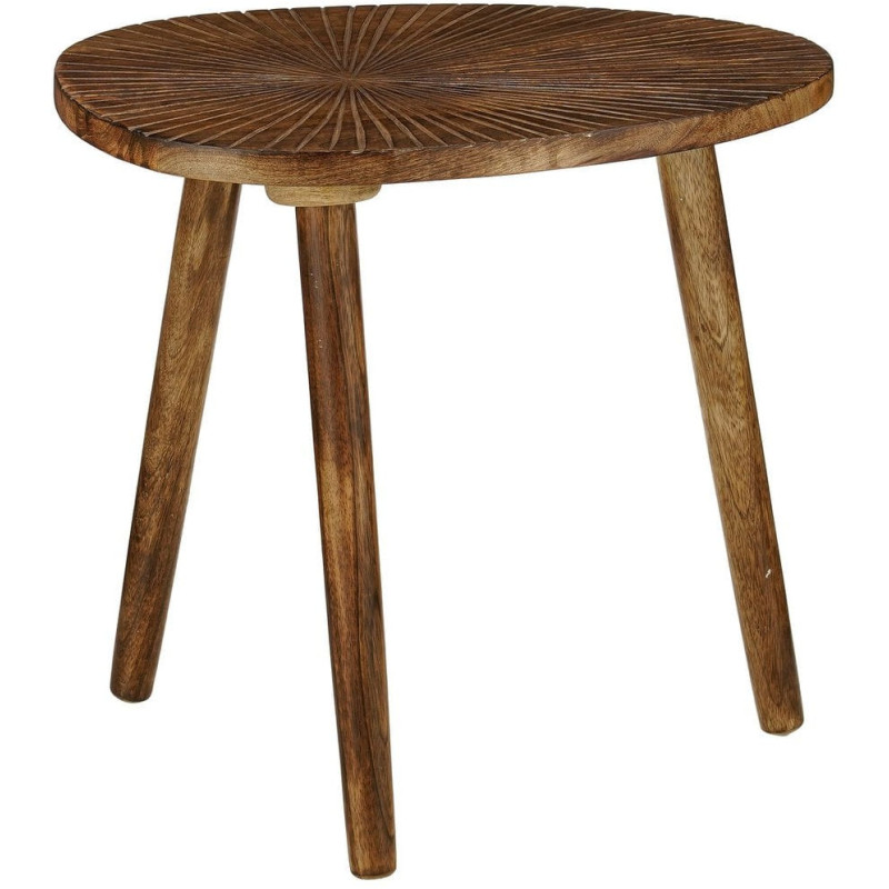 Table d’appoint ovale manguier marron...