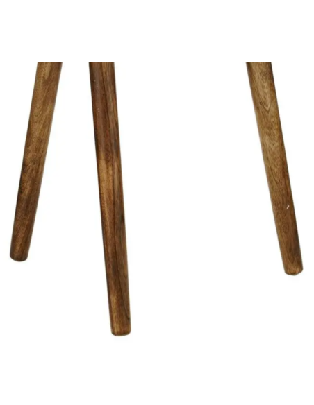 Table d’appoint ovale manguier marron foncé Shekhawati
