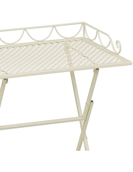 Table d’appoint extérieure en fer blanc cassé Séguret