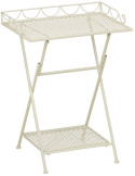 Table d’appoint extérieure en fer blanc cassé Séguret