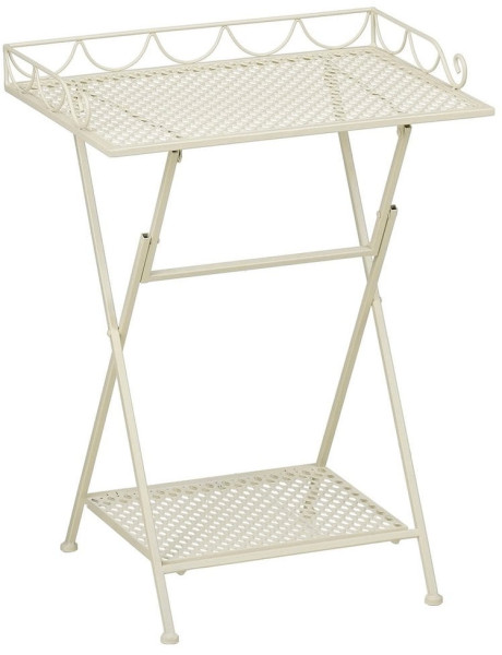 Table d’appoint extérieure en fer blanc cassé Séguret