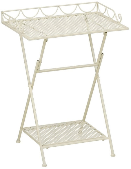 Table d’appoint extérieure en fer blanc cassé Séguret