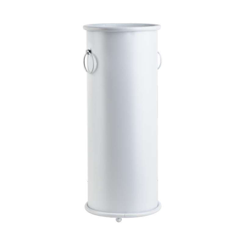 Porte-parapluies blanc en métal 49 cm...