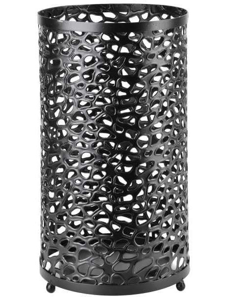 Porte-parapluies noir métal ajouré Idrija