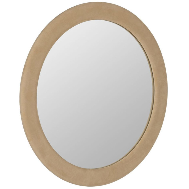 Miroir rond mural beige 100 cm Aledo