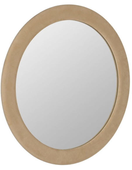 Miroir rond mural beige 100 cm Aledo