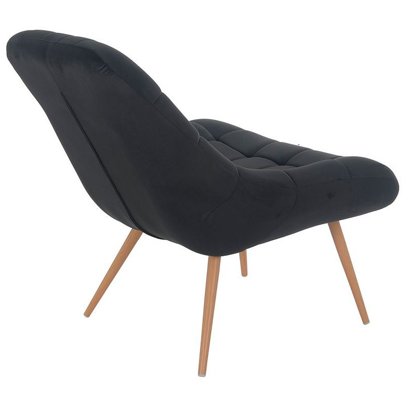 Fauteuil relax noir tissu effet...