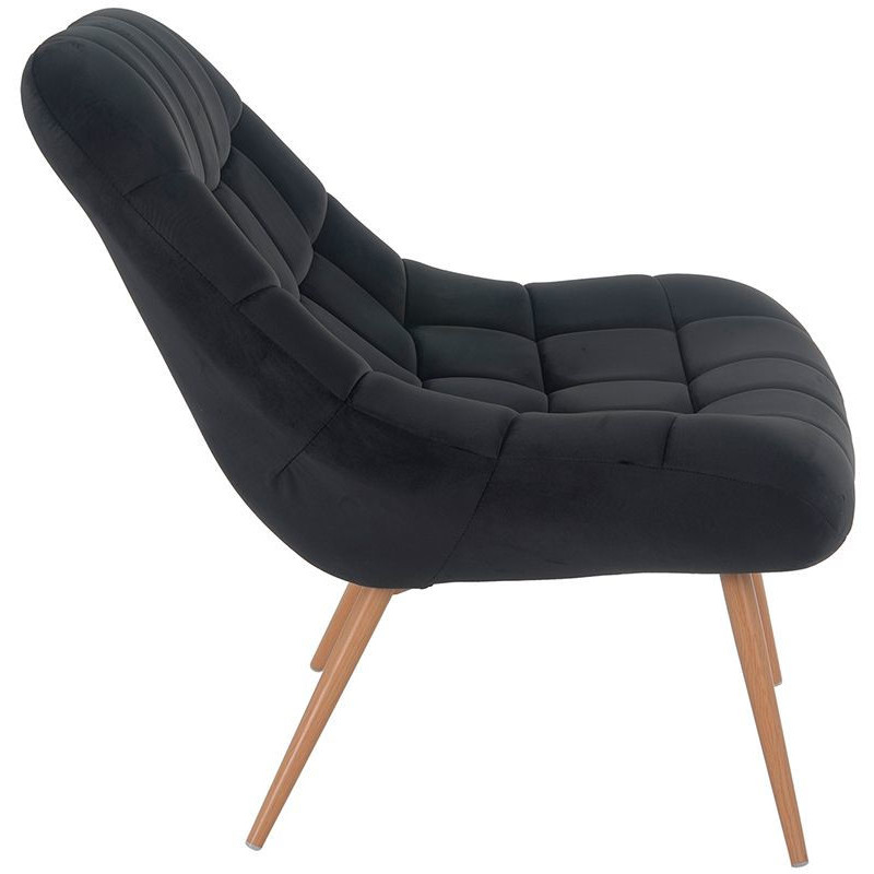 Fauteuil relax noir tissu effet...