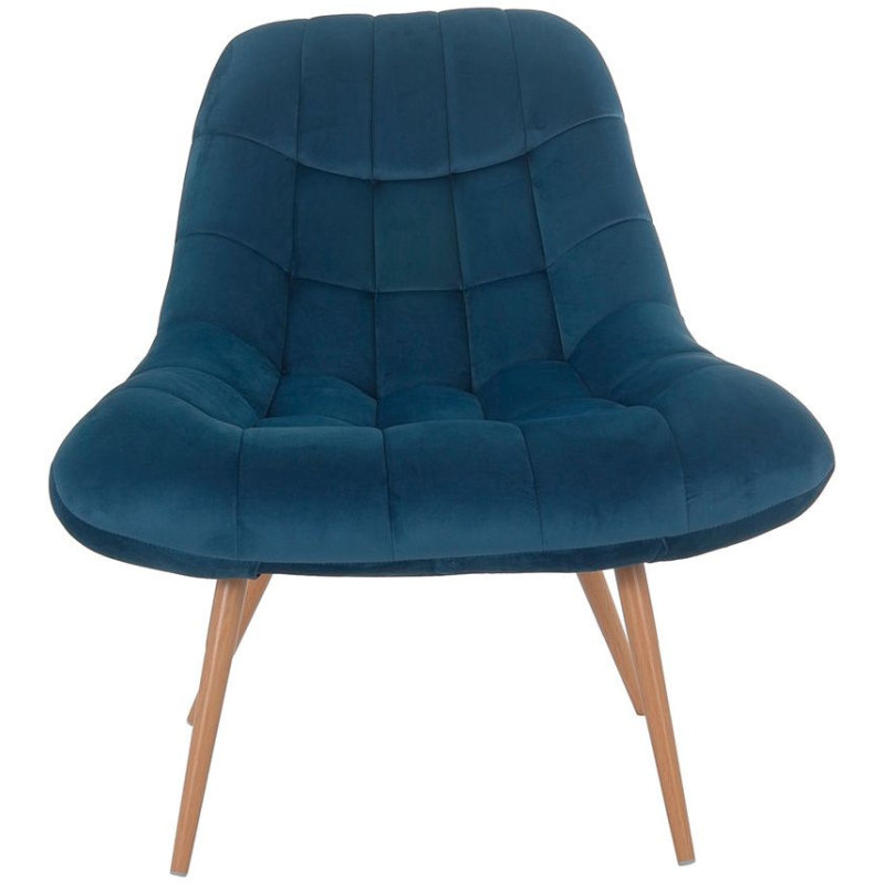 Fauteuil relax bleu cobalt velours...