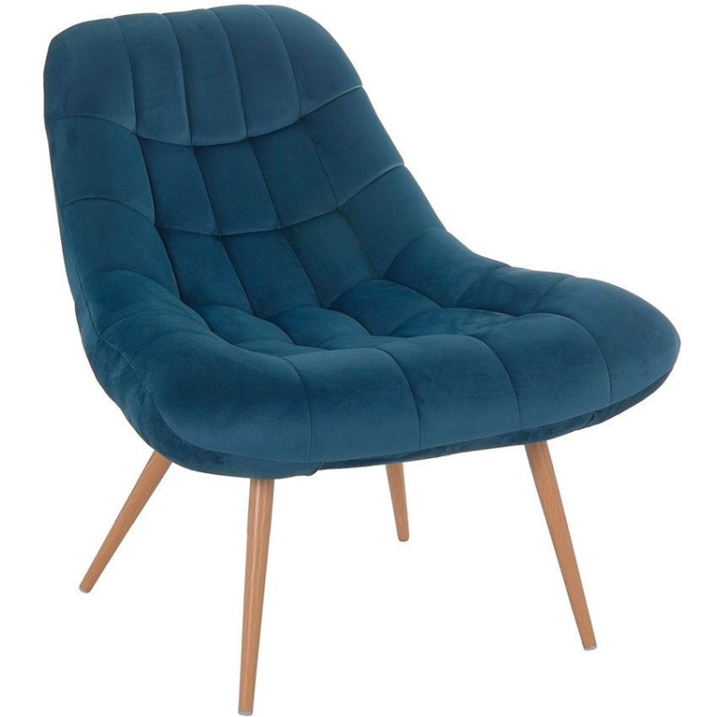 Fauteuil relax bleu cobalt velours...