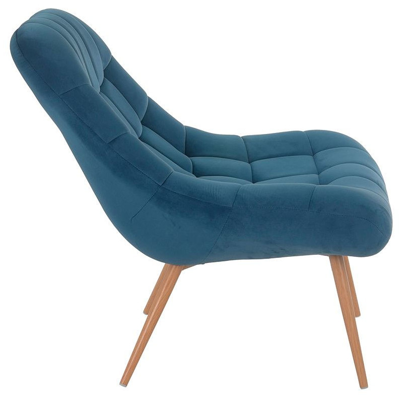 Fauteuil relax bleu cobalt velours...