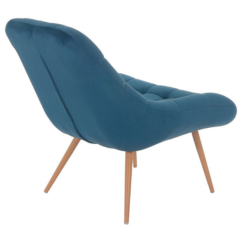 Fauteuil relax bleu cobalt velours...