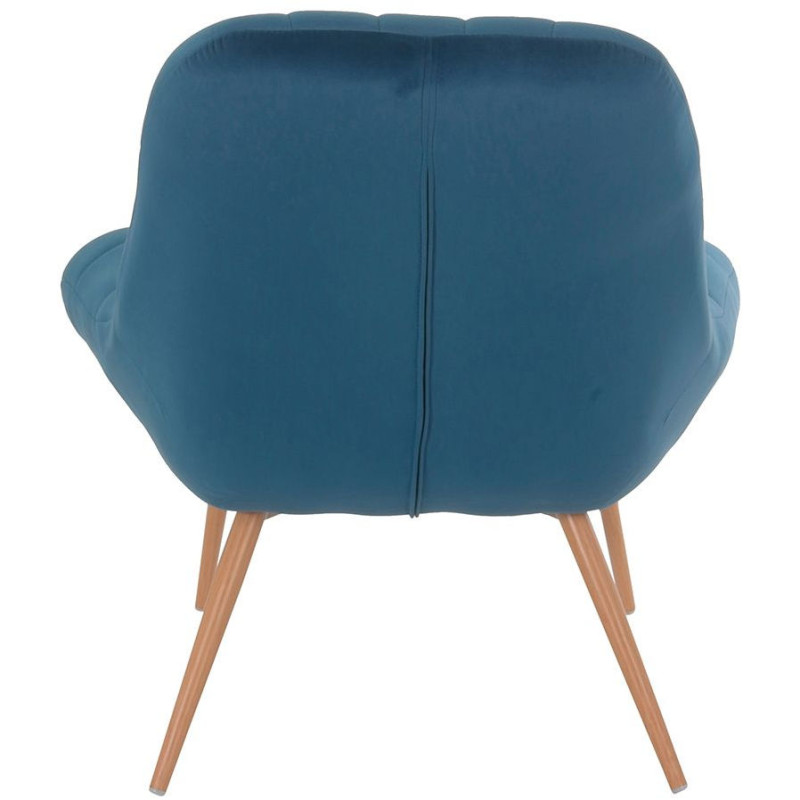Fauteuil relax bleu cobalt velours...