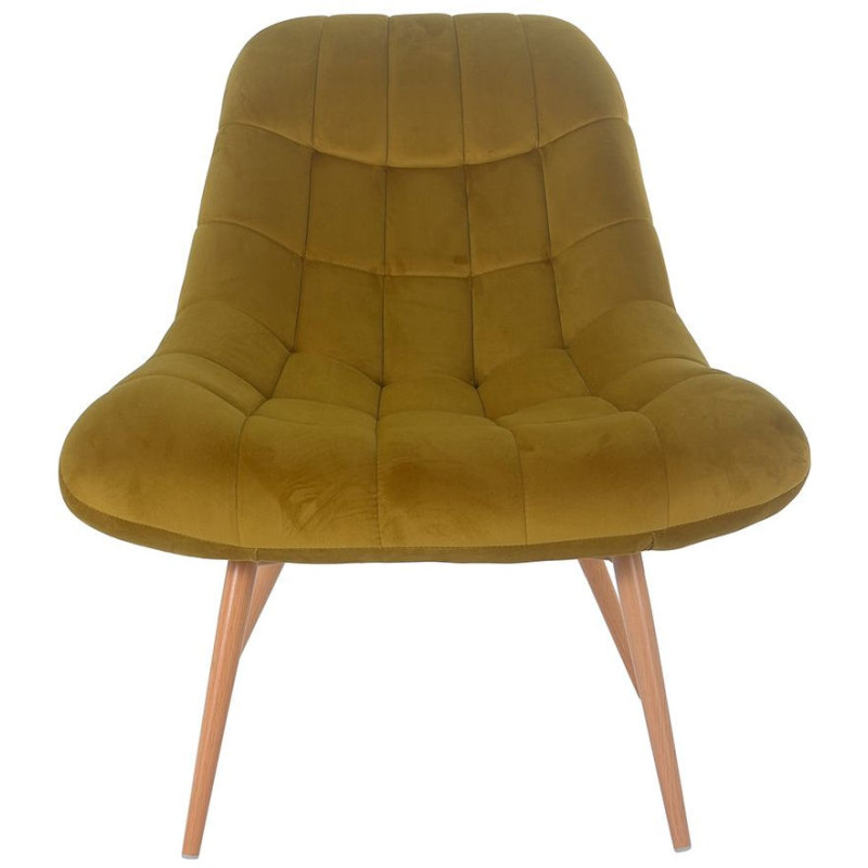 Fauteuil relax jaune moutarde velours...