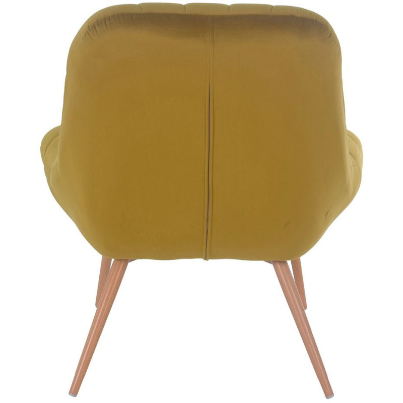 Fauteuil relax jaune moutarde velours...