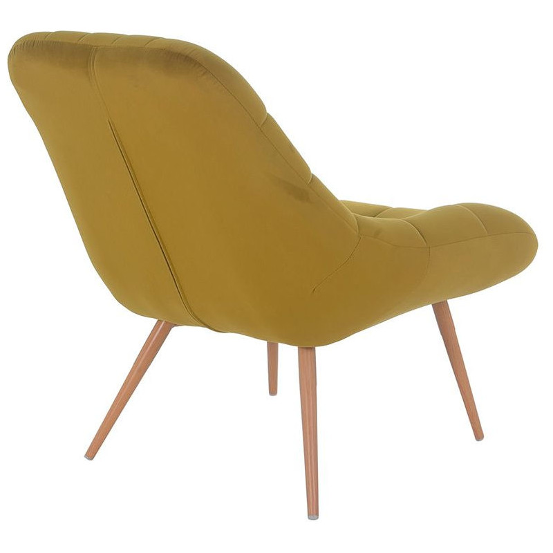 Fauteuil relax jaune moutarde velours...