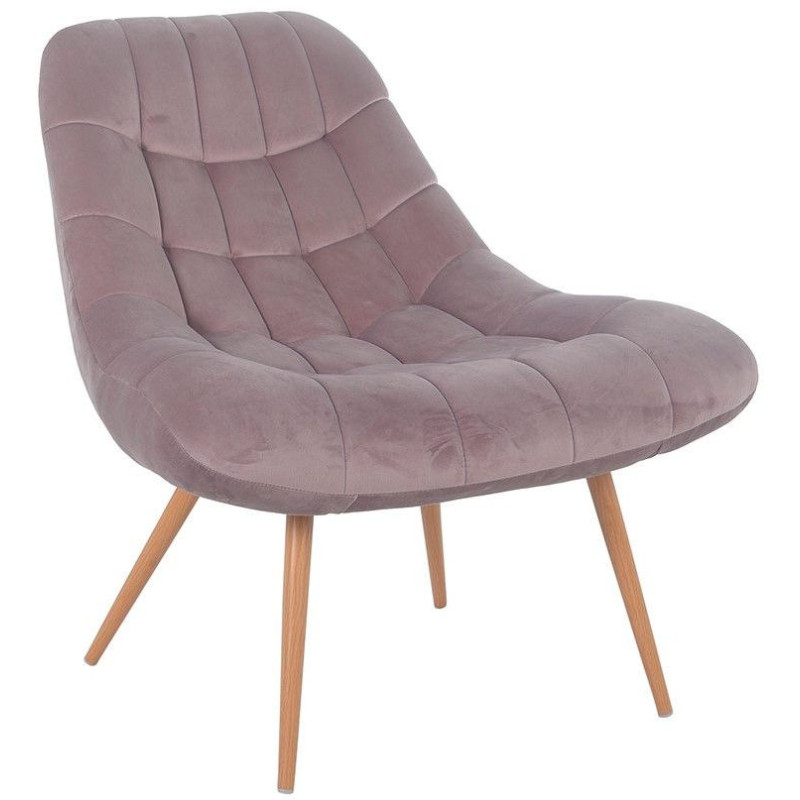 Fauteuil relax rose poudré velours...