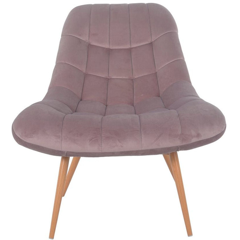 Fauteuil relax rose poudré velours...