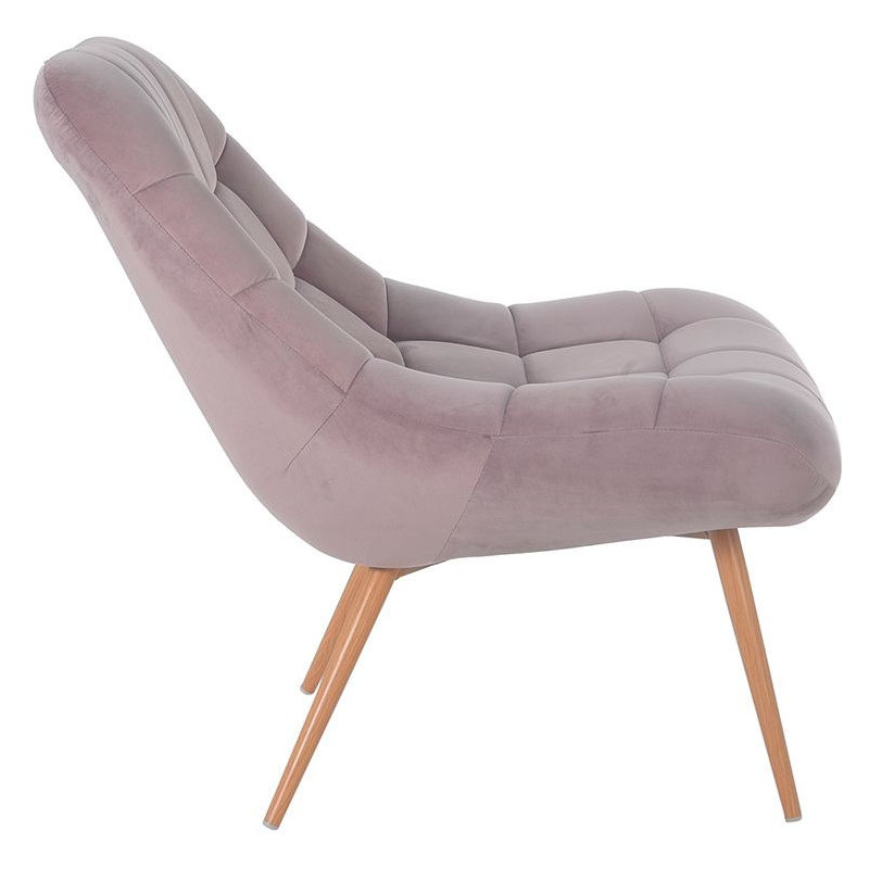 Fauteuil relax rose poudré velours...