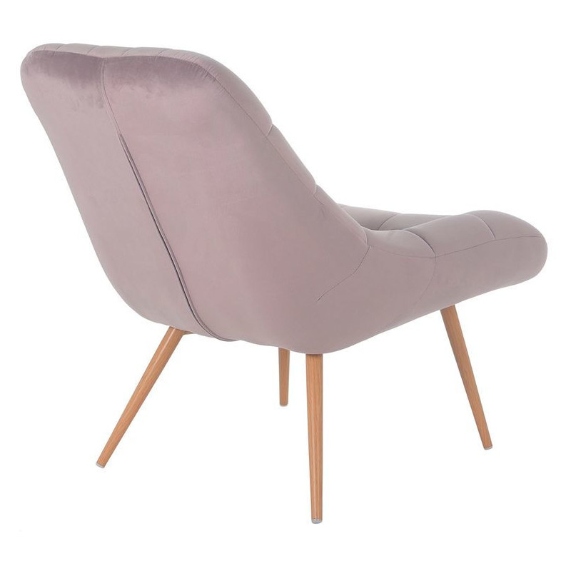 Fauteuil relax rose poudré velours...
