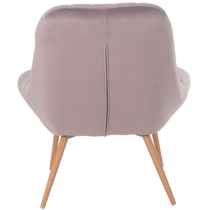 Fauteuil relax rose poudré velours...