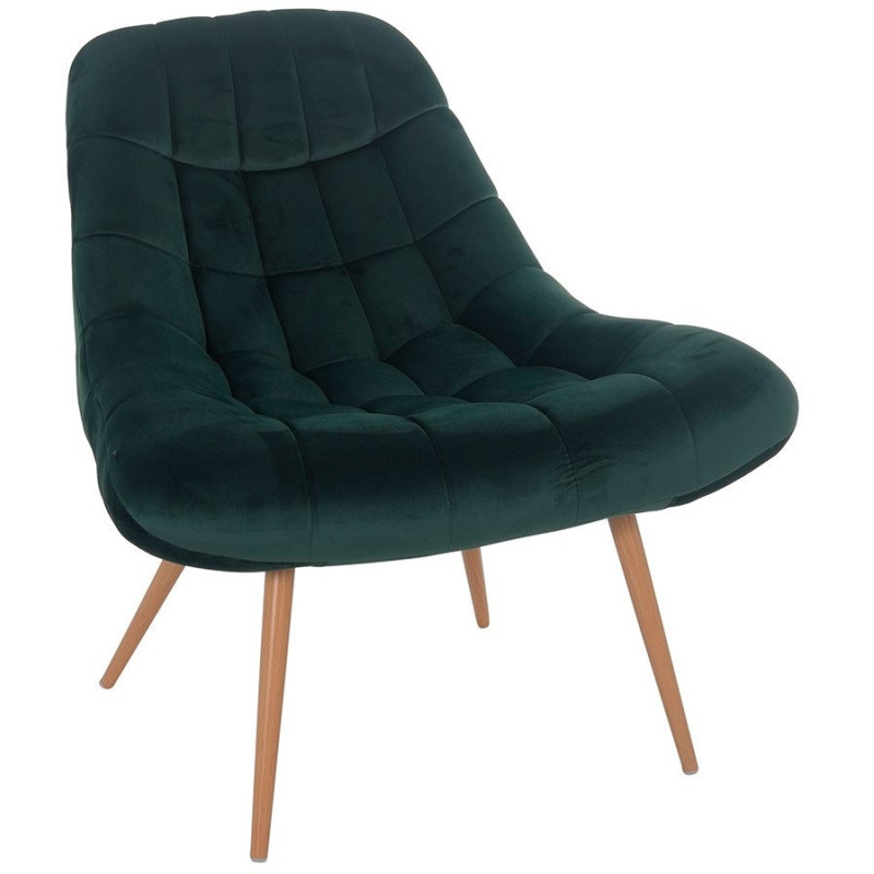 Fauteuil relax vert sapin velours...