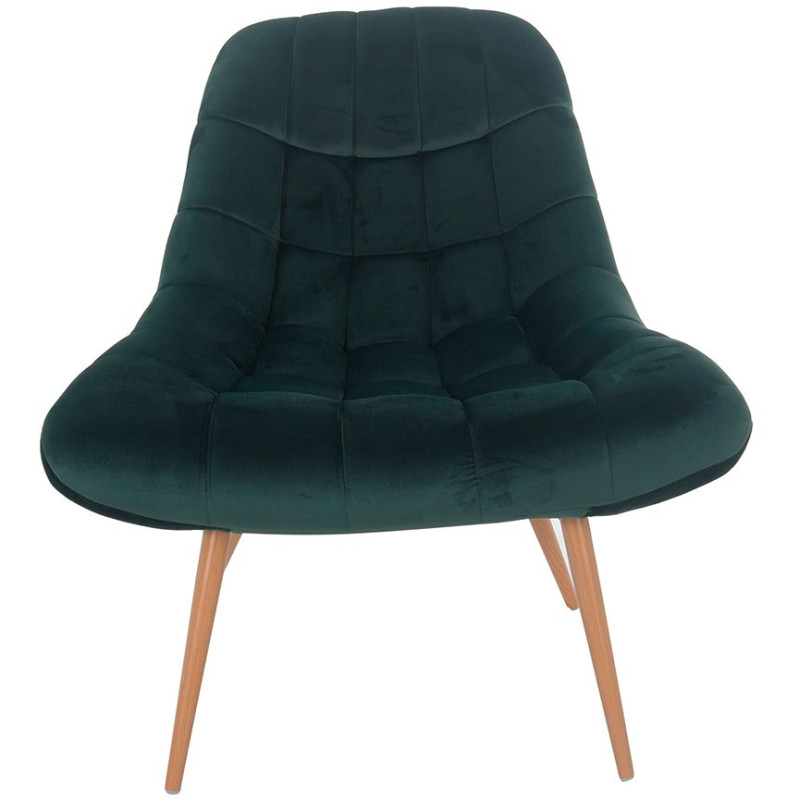 Fauteuil relax vert sapin velours...