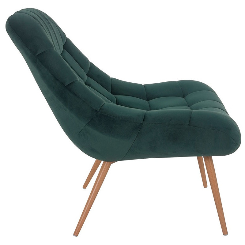 Fauteuil relax vert sapin velours...