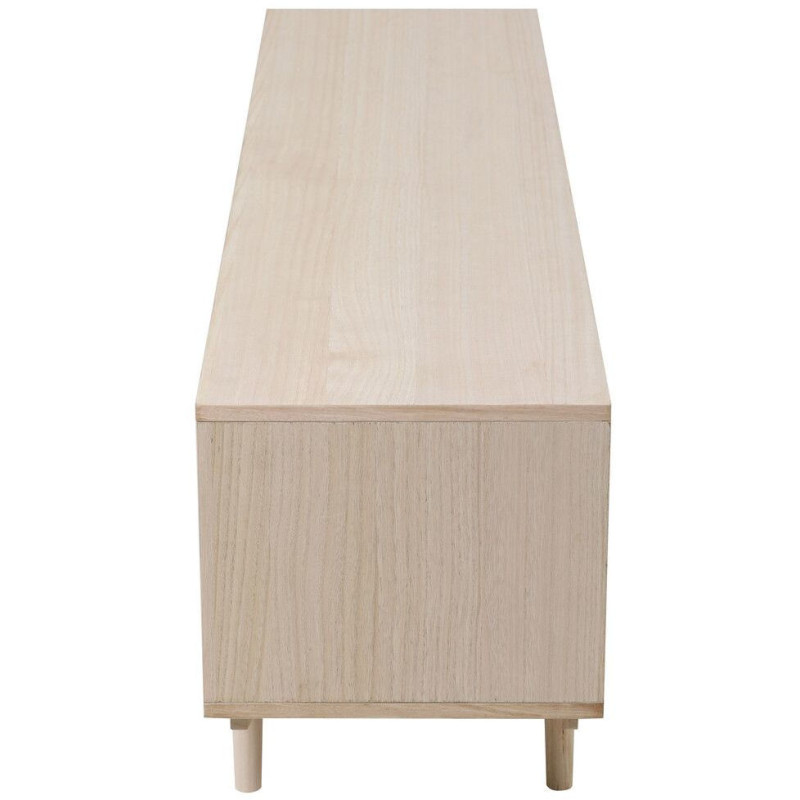 Meuble TV cannage bois naturel 2...