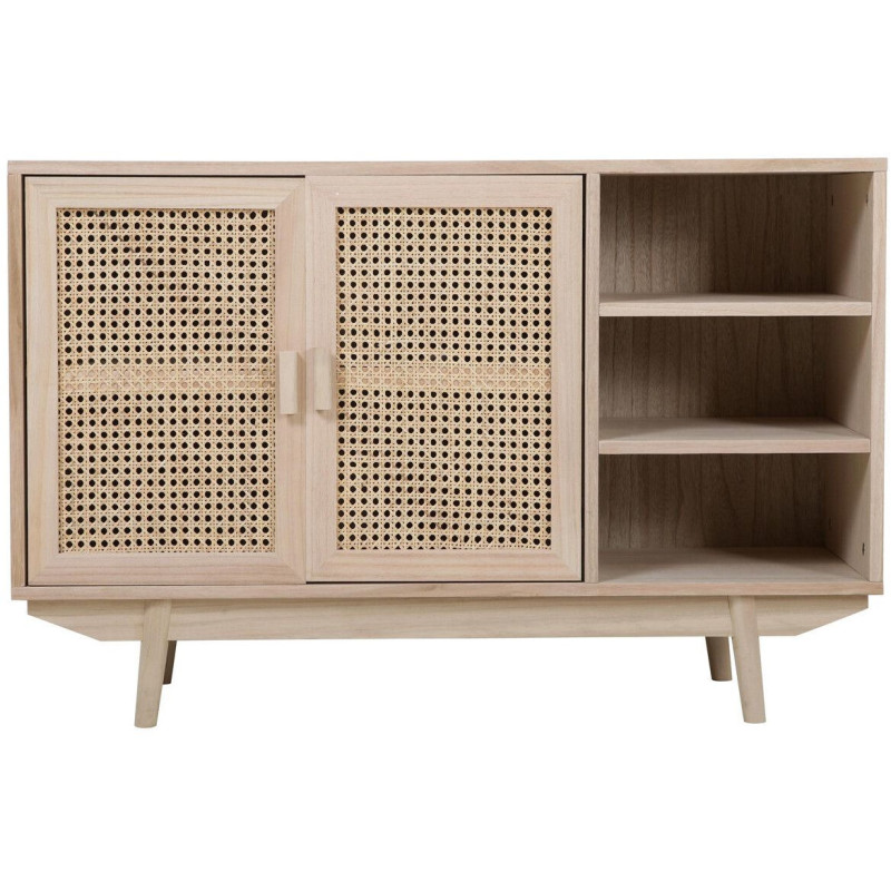 Buffet cannage bois naturel 2 portes...