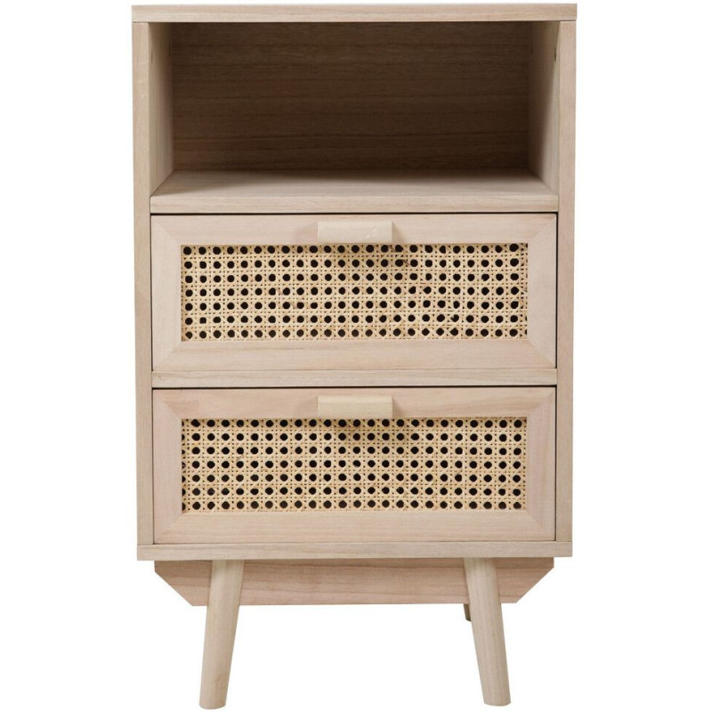 Table de chevet cannage bois naturel...