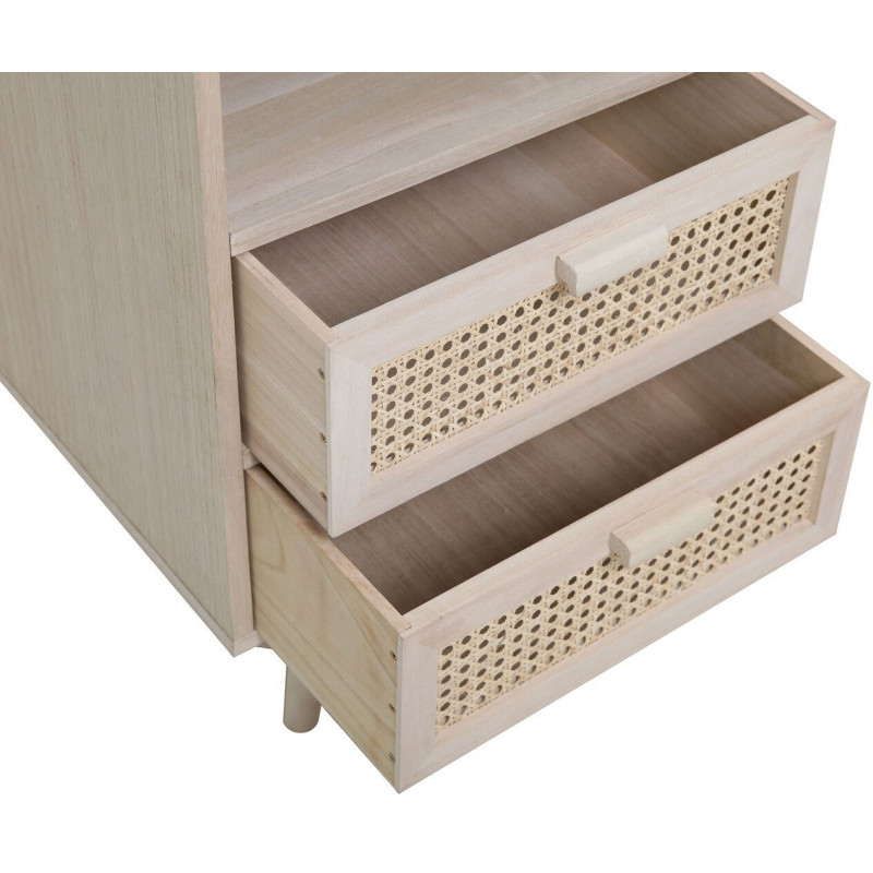 Table de chevet cannage bois naturel...