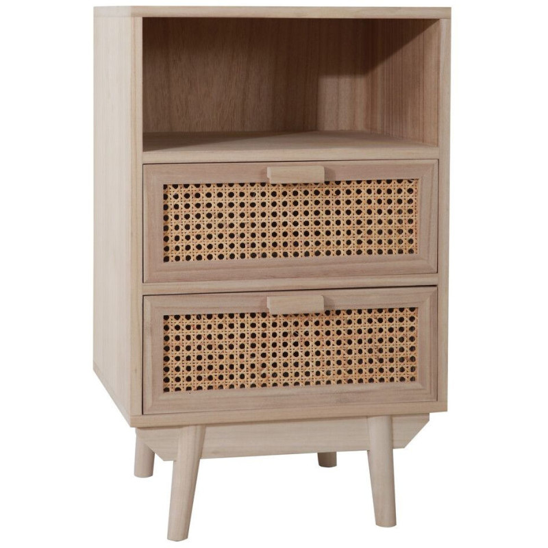 Table de chevet cannage bois naturel...