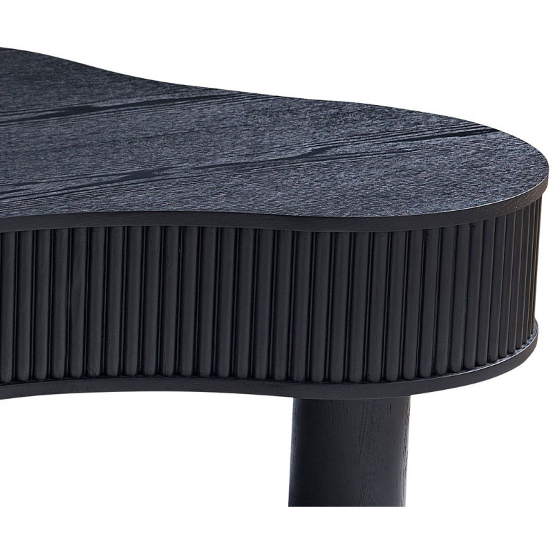 Table basse organique noire lamelles...