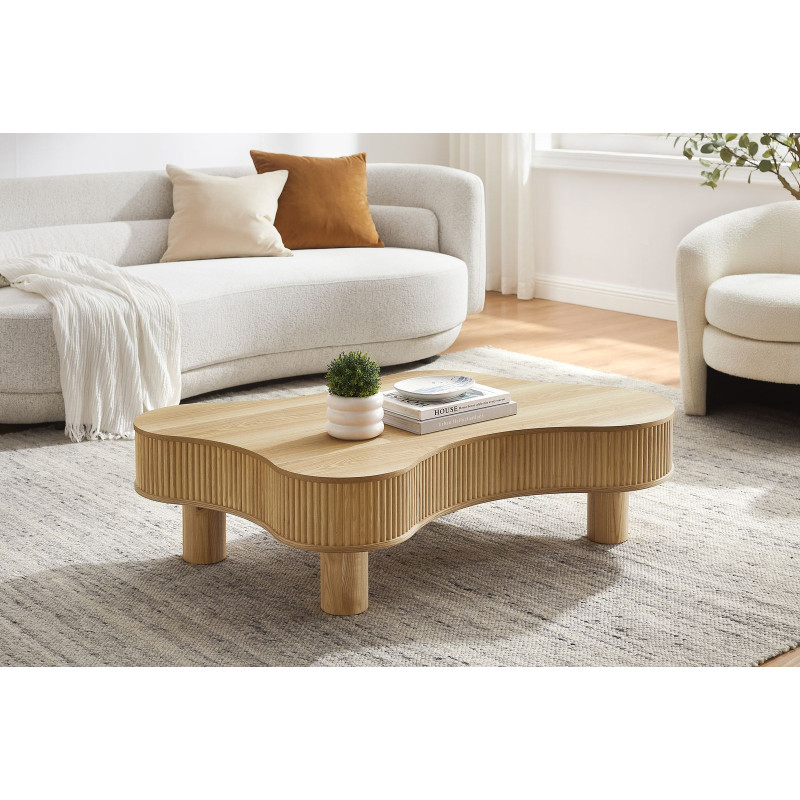 Table basse organique bois naturel...